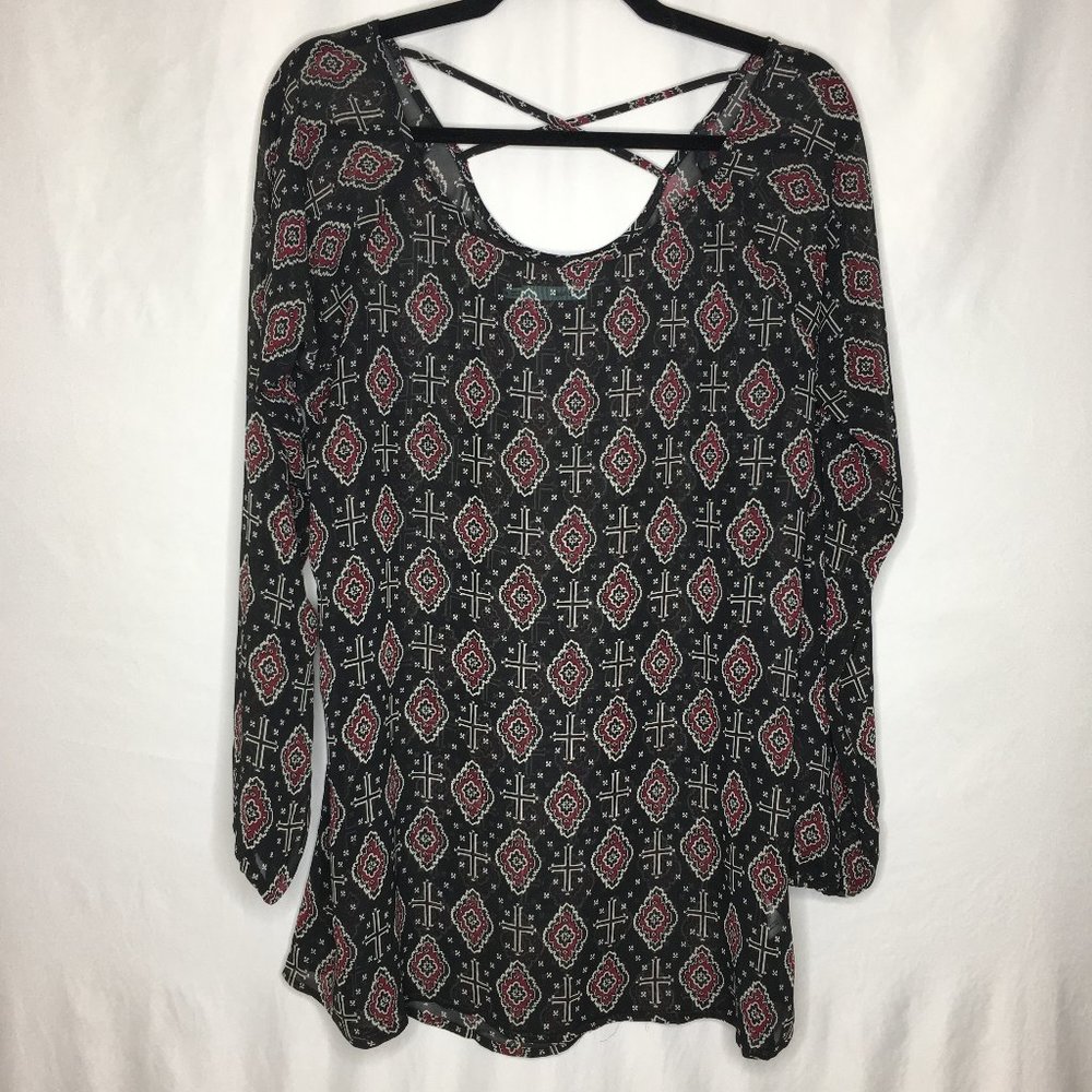Maurices boho printed strappy back top AE7